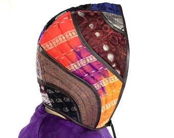 Avalon Hood. Beautiful silk satin brocade. Great for LARP, Pixies, Cosplay & Renaissance festivals. Girlfriend gift