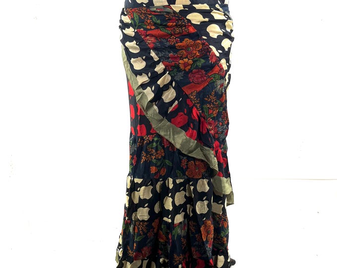 Kezia Gypsy Silk Wrap Skirt OneSize Plus - Can be worn as a dress  (SKU:931-10426)