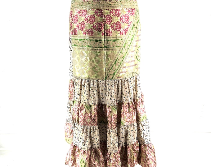 Kezia Gypsy Silk Wrap Skirt in One size (Can be worn as a dress). SKU:930-9921
