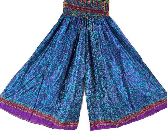 Corlissa Plus Plus Size Culottes in Summer Silk with 2XL Elasticated Waist, Great for a fuller figure. (Wide Leg Palazzo Pants) SKU:837-8675