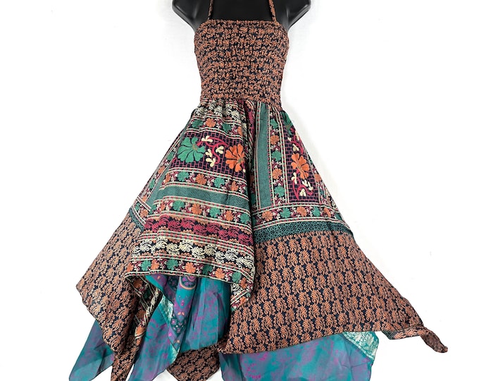 Tatiana Fairy Dress 43" (109cm) Length, One size, Silky Summer, Bohemian, hippie, boho, gypsy, princess. SKU: 902-7239