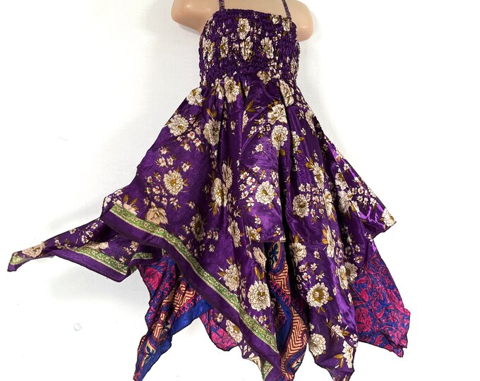 Girls Fairy Dress 2-6 years old; Silk Flower Girl Dress, Princess Dress, Boho Sundress, Hippie Style SKU:900-7529