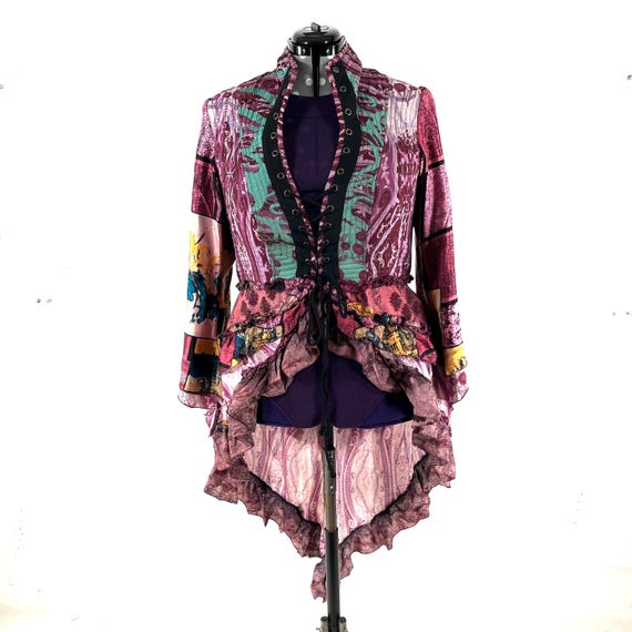 UK-4XL Seraphina Corset Dress - Silk - Long Sleeves (SKU:1011-9289)
