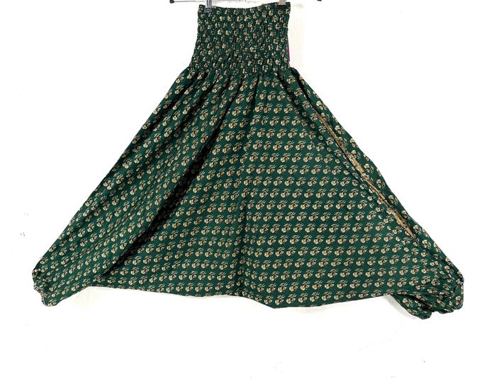 Harem Pants Silk One-Size Handmade; Drop Crotch Afghani Pants, Ali Baba Pants, Aladdin Pants, Unisex SKU:880-9267