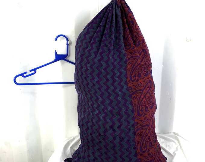 Giant Fabric Gift Bag 18"x34"  Vintage Silk Drawstring Bag. Reusable Deluxe Gift Wrap. 43cm x 83cm internal dimension