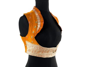 M. Underbust Corset Bustier Silk Brocade Top  SKU:442-9361