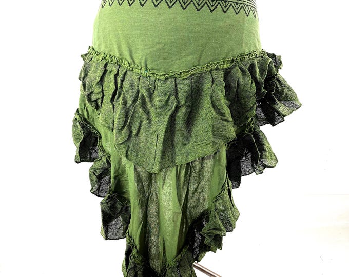 Luna Cotton Bustle Skirt, a handmade Boho Cottagecore Wrap Overskirt