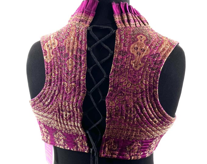 L. Underbust Corset Bustier Silk Brocade Top  SKU:443-8228