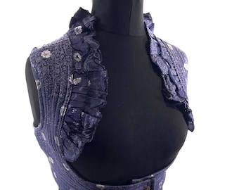 L. Underbust Corset Bustier - Silk Brocade Top  (SKU:443-8242)