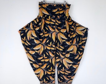 M/L Silk Festival Pants with Zip Waistband Pocket. Funky Trousers (SKU:801-0025)