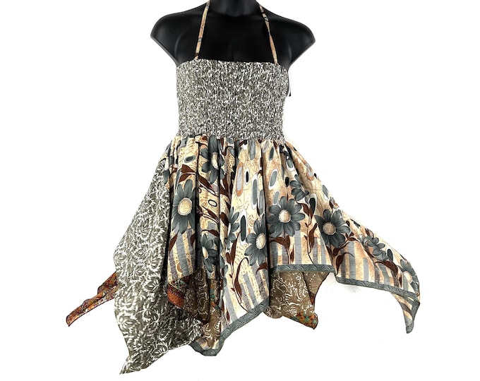 2XL Bust Lilian Fairy Dress - 45" Long Silk Summer Maxi Dress (SKU:909-7375)