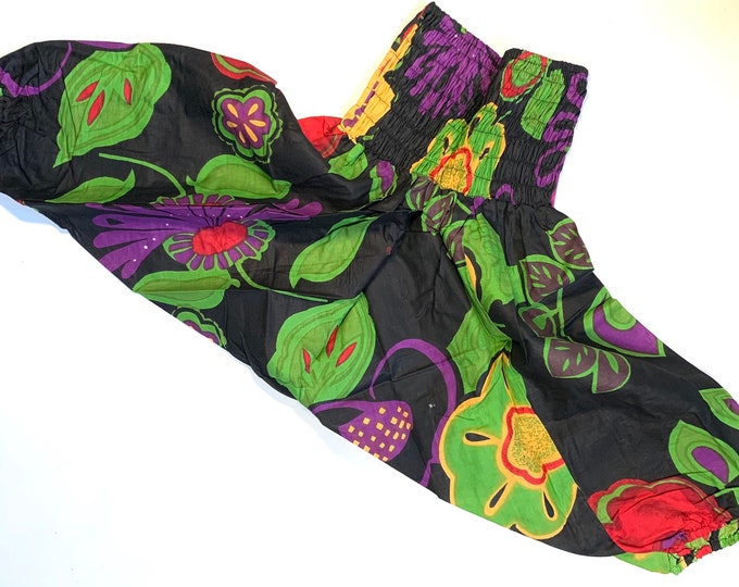 Child Size 3 Toddler, Cotton Harem Pants, Kids Drop-Crotch Trousers, Ali Baba, Afghan Pants
