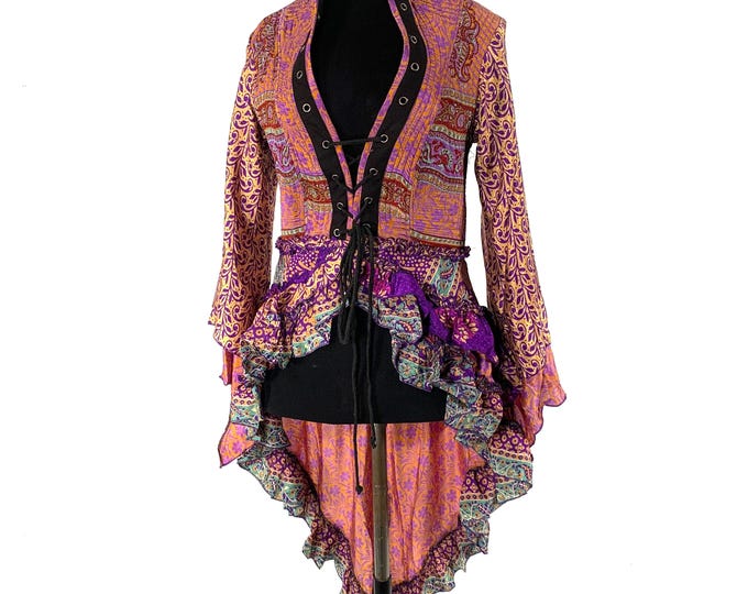 L. Seraphina Corset Dress, Silk, Long Sleeves.  SKU:1007-5686