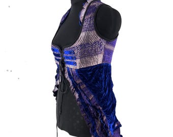 3XL Celeste Velvet Underbust Corset Dress with adjustable skirt SKU:2126-9540