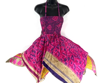 Elvina Fairy Dress; Silky One Size Sundress comfortable & ethical, Length 87cm (34") SKU:901-8341