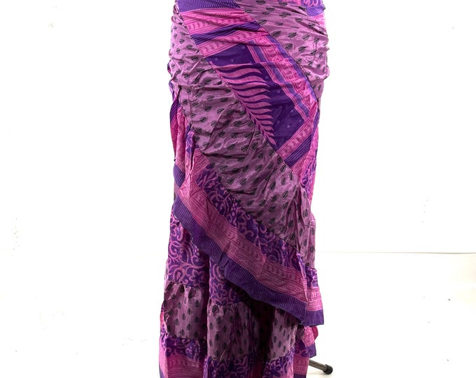 Kezia Gypsy Silk Wrap Skirt OneSize Plus - Can be worn as a dress  (SKU:931-10425)