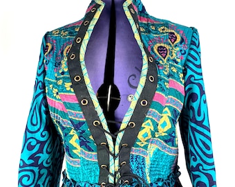 XL Seraphina Corset Dress - Silk- Long Sleeves  (SKU:1008-0020)