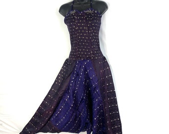 Vivienne Jumpsuit - Harem Style. In a heavier, quality Silk Brocade. One size. Womens Corset Dungarees