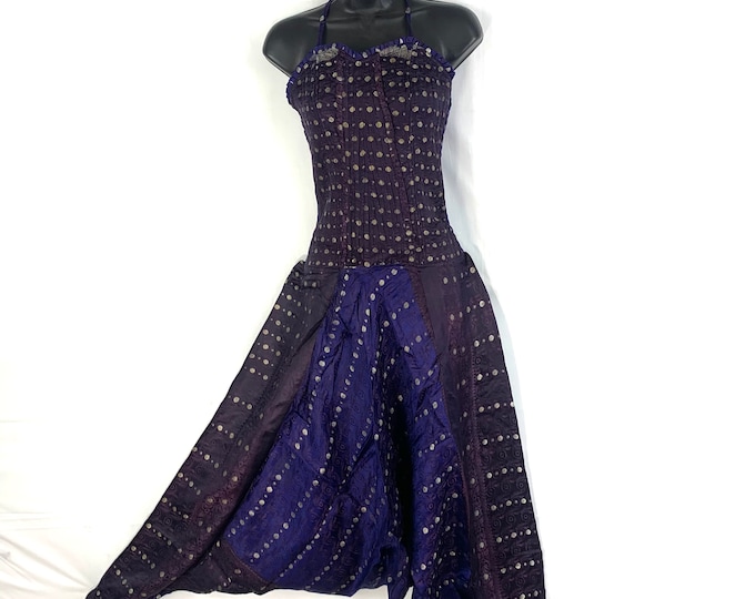 Vivienne Jumpsuit - Harem Style. In a heavier, quality Silk Brocade. One size. Womens Corset Dungarees