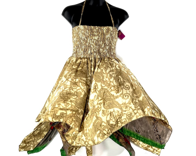 2XL Bust Lilian Fairy Dress - 45" Long Silk Summer Maxi Dress (SKU:909-7379)