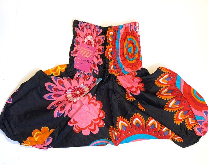 Child Size 2 Crawler, Cotton Harem Pants, Kids Drop-Crotch Trousers, Ali Baba, Afghan Pants