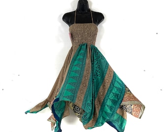 Tatiana Fairy Dress 41" (104cm) Long, One Size; Silk Maxi Summer Dress, Tall Girl Sundress, SKU: 902-9221