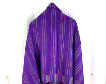 Purple Cosy Blanket 4 parties festivals & snuggling. A lovely soft touch, very warm, nice and lightweight Shawl Blanket Scarf Throw.