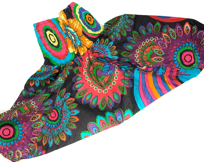 Child Size 3 Toddler, Cotton Harem Pants, Kids Drop-Crotch Trousers, Ali Baba, Afghan Pants