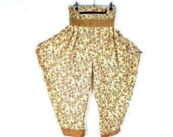 Festival Pants Silk S/M; Palazzo Pants Zip Pocket Trousers, Gypsy Pants High Crotch Harem Pants SKU:800-