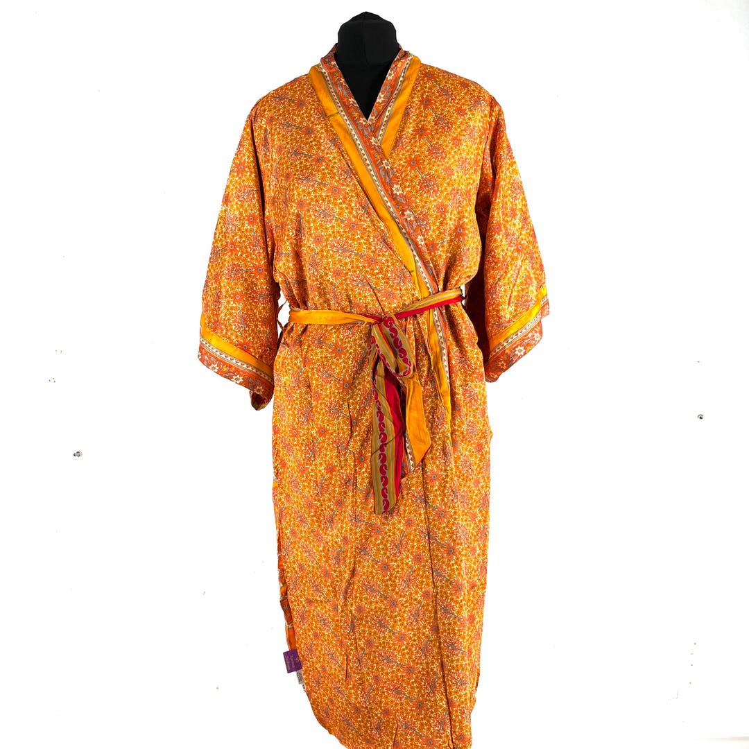 Reversible Robe S/M. Luxury Silk Robe; Reversible With Deep Pockets. A Perfect Dressing ...
