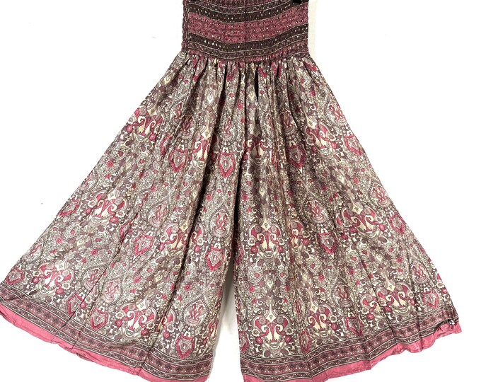 Corlissa Plus Plus Size Culottes in Summer Silk with 2XL Elasticated Waist, Great for a fuller figure. (Wide Leg Palazzo Pants) SKU:837-8653