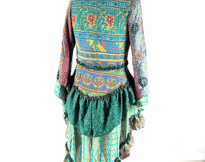 L. Seraphina Corset Dress, Silk, Long Sleeves.  SKU:1007-7167