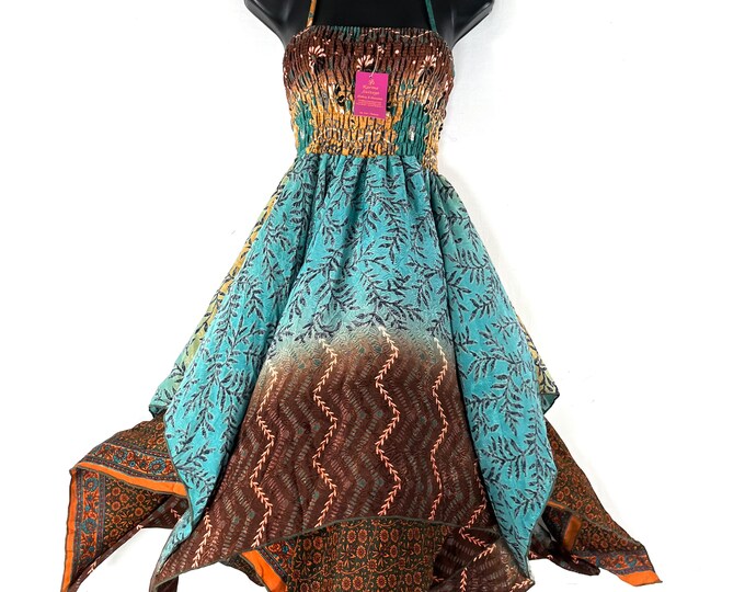 Ayeling Fairy Dress 38" (97cm) Midi Length, One size, Silky Summer, Bohemian, hippy, boho, gypsy, princess. SKU: 904-7259
