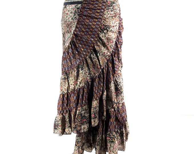 Kezia Gypsy Silk Wrap Skirt - Can be worn as a dress  (SKU:930-9937)
