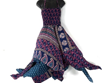 Aurora Long Summer Silk Fairy Dress - Tall Girl Sundress (SKU:902-7892)