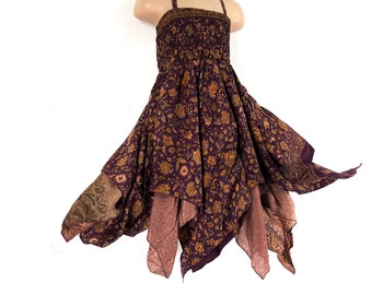 Girls Fairy Dress 2-6 years old; Silk Flower Girl Dress, Princess Dress, Boho Sundress, Hippie Style SKU:900-7536