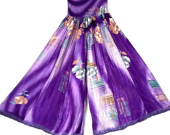 Eloise Culottes - Summer Silk - One Size - Wide Leg Palazzo Pants SKU:830-8261