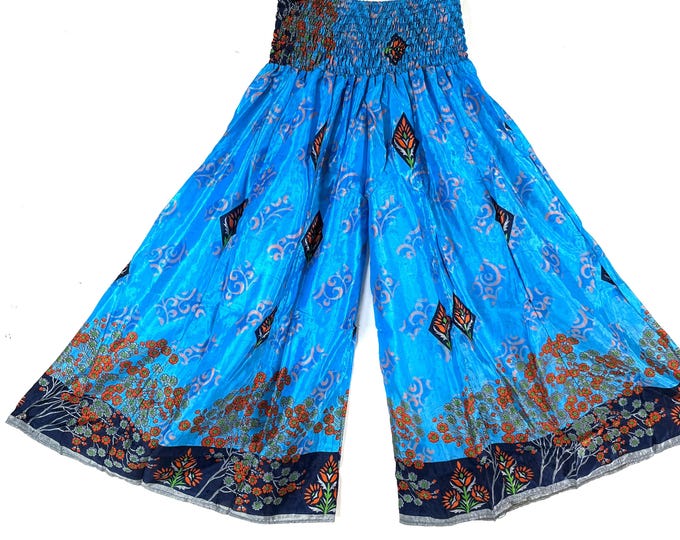 Corlissa Plus Plus Size Culottes in Summer Silk with 2XL Elasticated Waist, Great for a fuller figure. (Wide Leg Palazzo Pants) SKU:837-8638