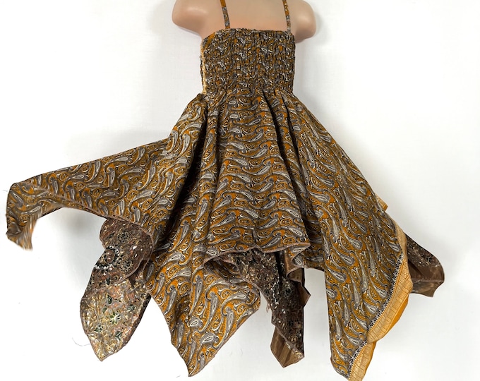 Girls Fairy Dress 2-6 years old; Silk Flower Girl Dress, Princess Dress, Boho Sundress, Hippie Style SKU:900-7520