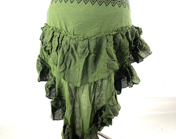 Luna Cotton Bustle Skirt, a handmade Boho Cottagecore Wrap Overskirt