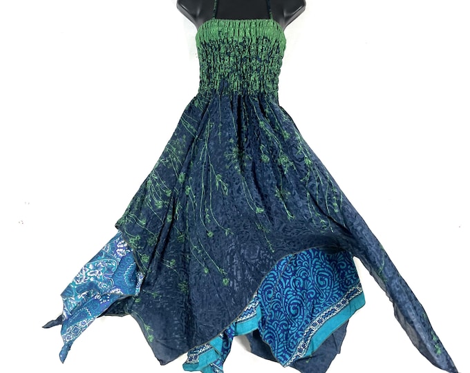 Aurora Fairy Dress, Long Summer Silk Maxi, Tall Girl Sundress 47" (One Size  SKU:902-10579)