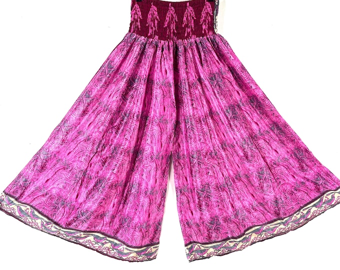 Corlissa Plus Plus Size Culottes in Summer Silk with 2XL Elasticated Waist, Great for a fuller figure. (Wide Leg Palazzo Pants) SKU:837-8651