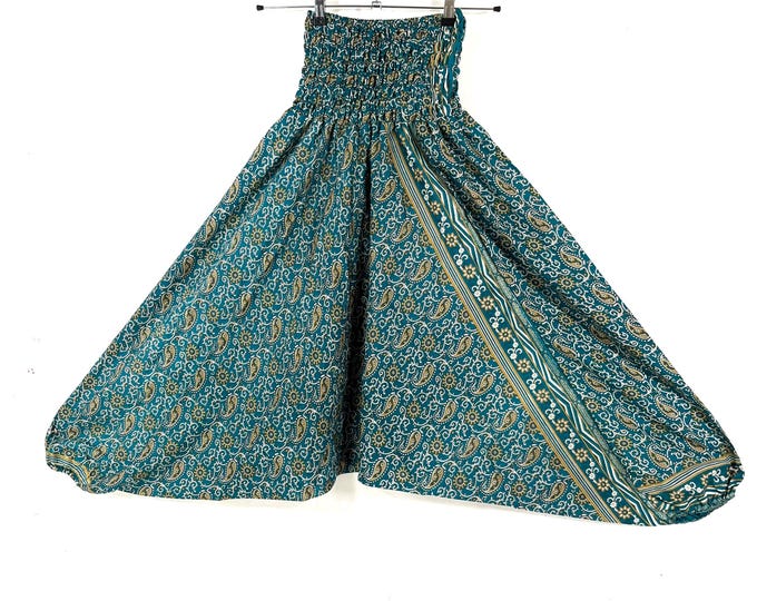 Harem Pants Silk One-Size Handmade; Drop Crotch Afghani Pants, Ali Baba Pants, Aladdin Pants, Unisex SKU:880-9259