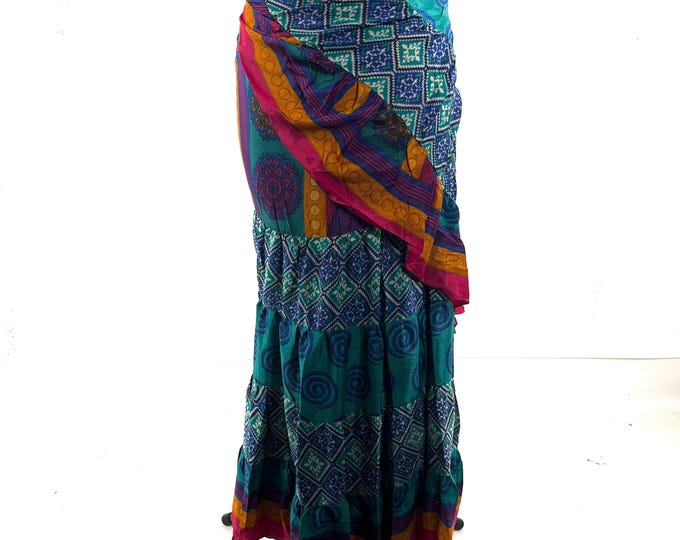 Kezia Gypsy Silk Wrap Skirt OneSize Plus - Can be worn as a dress  (SKU:931-10438)
