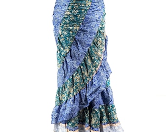 Kezia Gypsy Silk Wrap Skirt - Can be worn as a dress  (SKU:930-9926)
