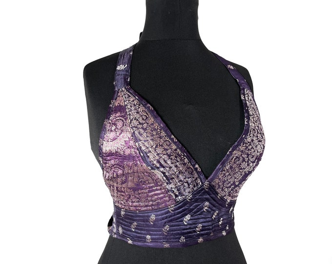 S. Phoenix Tribal Top. New cut in Silk brocade. SKU:1022-5992