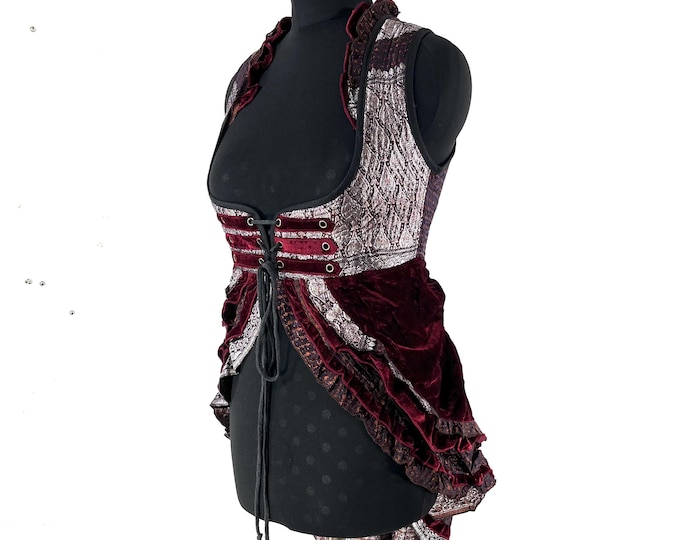 XL. Celeste Velvet Underbust Corset Dress with adjustable skirt SKU:2124-9523