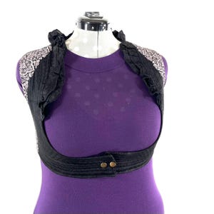5XL. Sutiã estilo corpete, feito à mão em brocado de seda vintage. Top com renda Choli Plus Size. SKU: 448-9378