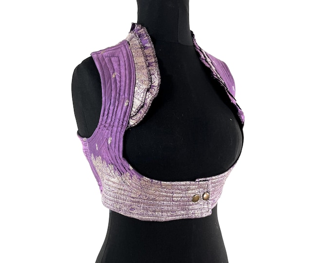 M. Underbust Corset Bustier Silk Brocade Top  SKU:442-9356