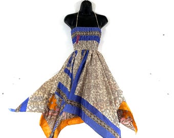 Tatiana Fairy Dress 41" (104cm) Long, One Size; Silk Maxi Summer Dress, Tall Girl Sundress, SKU: 902-9225